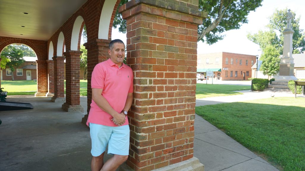 Satterwhite outside the Caroline County Courthouse. Photo by Alison Thoet