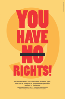 Poster for the ninth amendment. Credit: Elizabeth Resnick