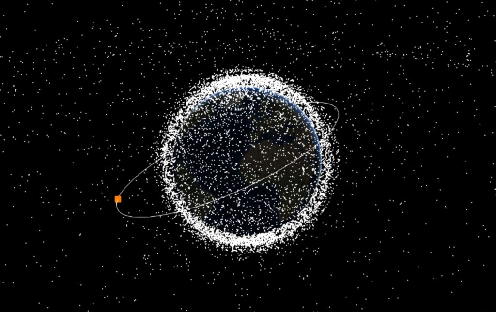 The Union of Concerned Scientists lists 1,459 operating satellites, though another 11,600 float around Earth as space junk. Click the image for an interactive. Image by ERIS