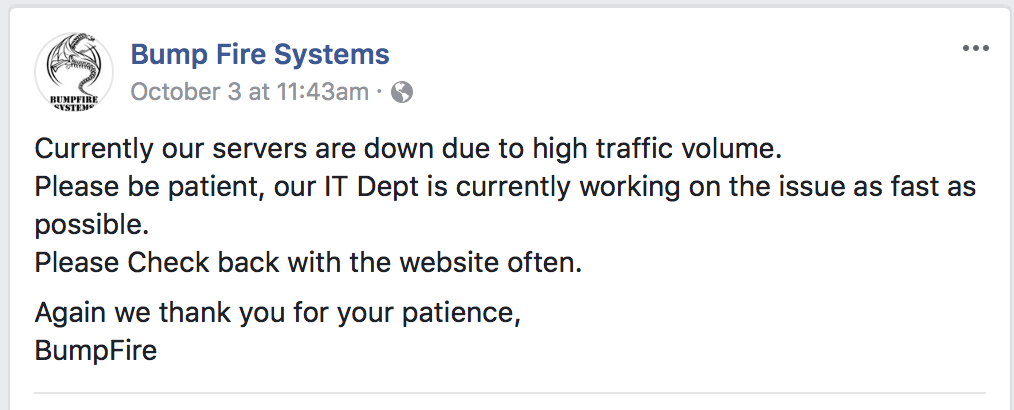 bump fire Facebook post