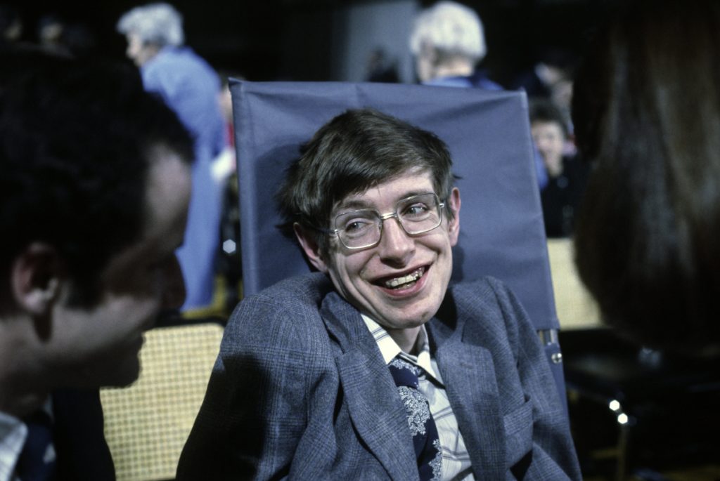 Cosmologist Stephen Hawking on October 10, 1979 in Princeton, New Jersey. Photo by Santi Visalli/Getty Images