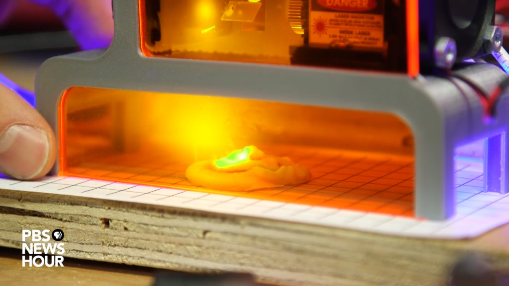 At Columbia University, Hod Lipson’s Creative Machines Lab is 3-D printing pizza — and then cooking it with lasers. Image by Sam Weber