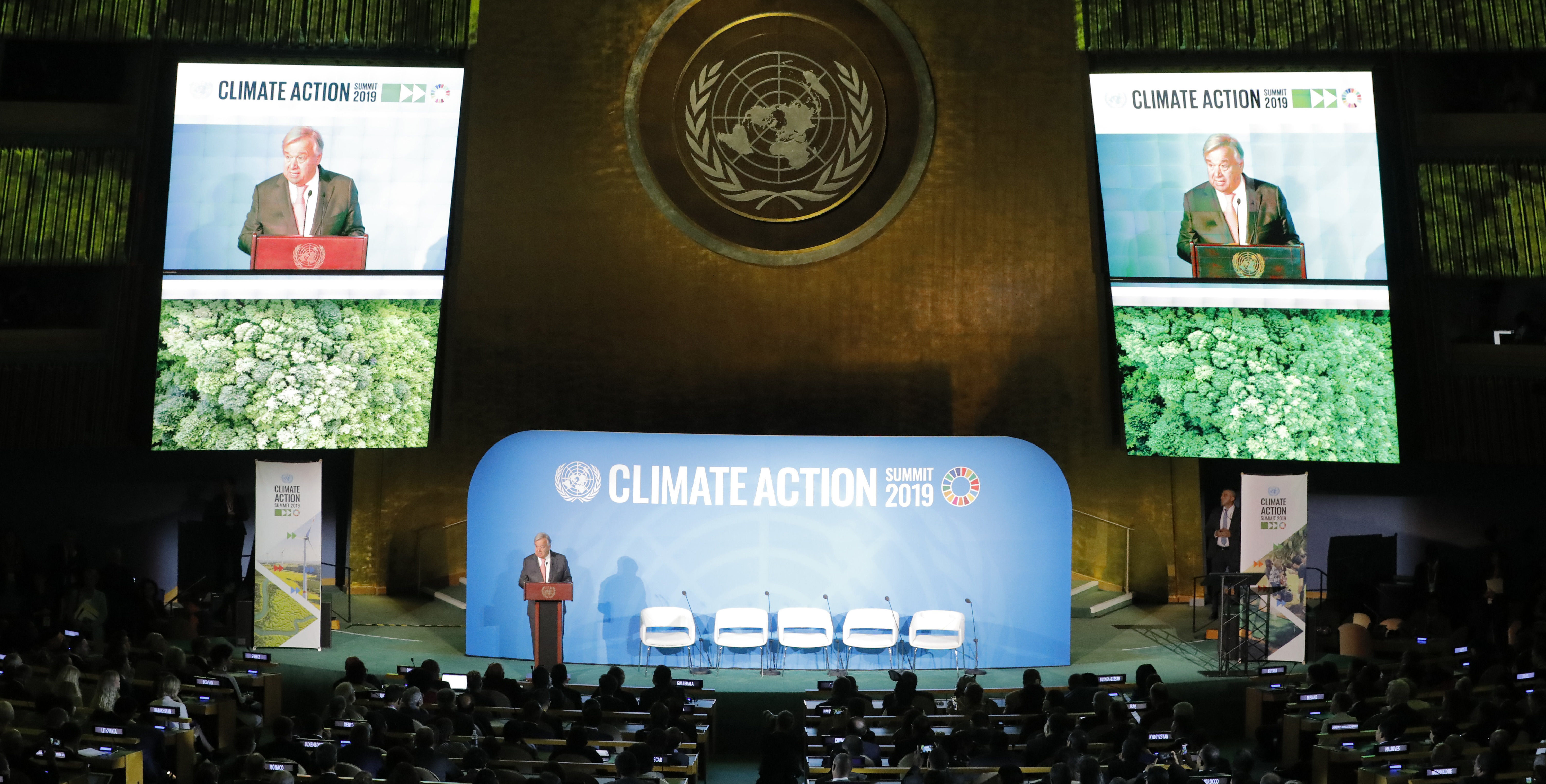 United Nations Secretary General Antonio Guterres speaks during the opening of the 2019 United Nations Climate Action Summit at U.N. headquarters in New York City, New York, U.S., September 23, 2019. Photo by Lucas Jackson/Reuters