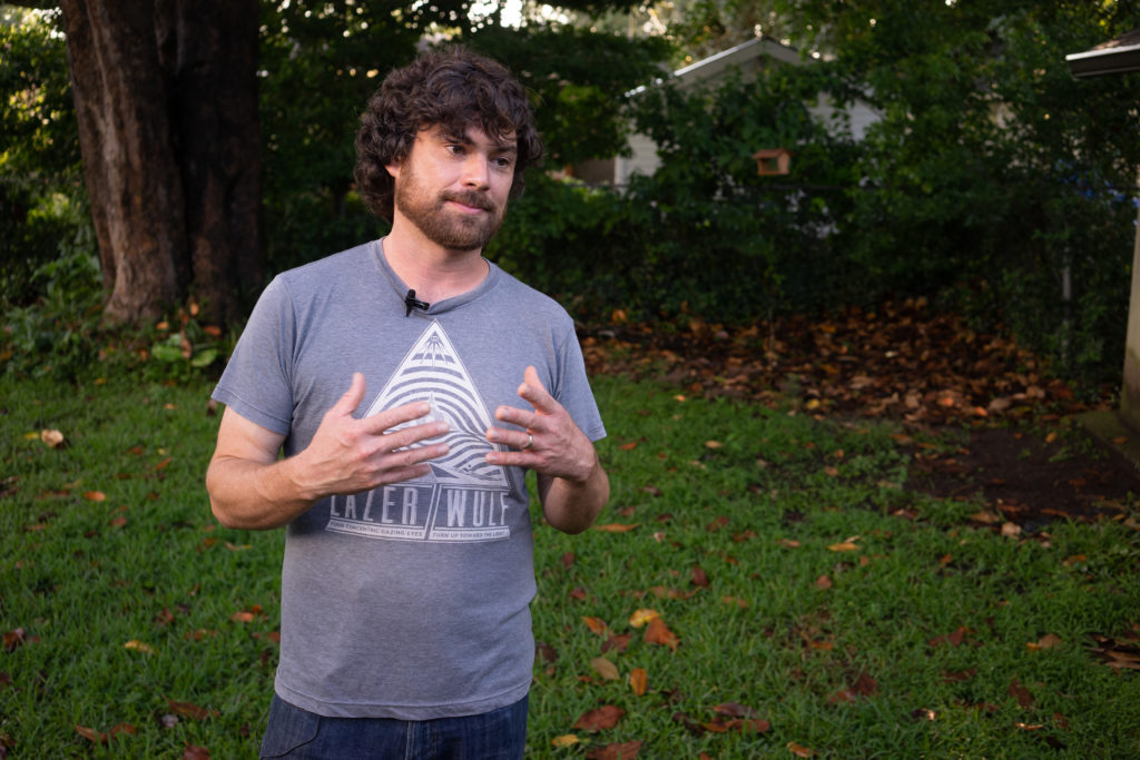 Michael Usry, a filmmaker based in New Orleans, was wrongly accused of a murder due to a false lead created by one form of genetic genealogy. Photo by William Brangham