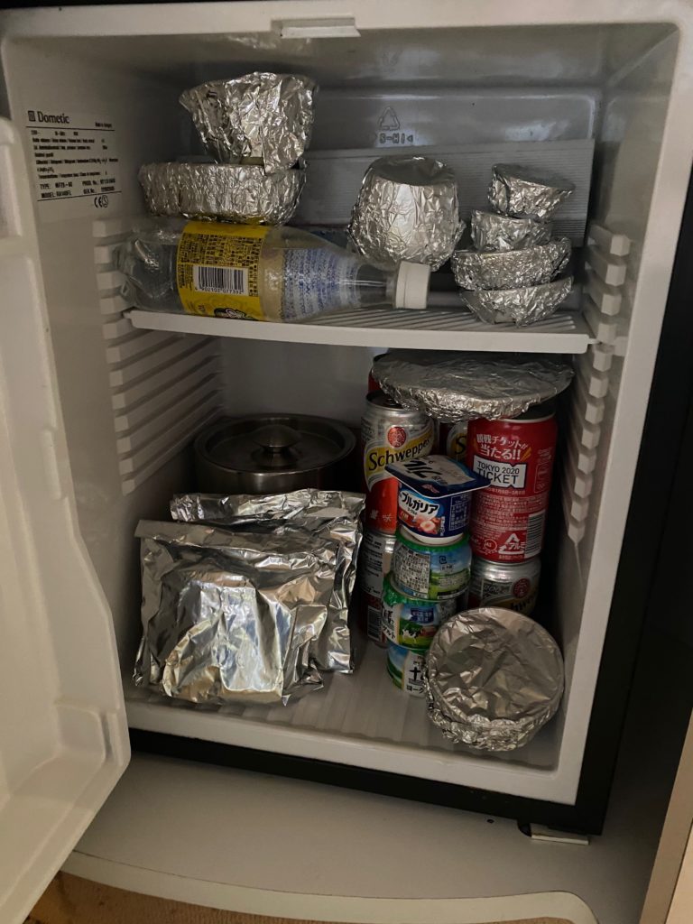 Diamond Princess cruise ship passenger Sommer Gunia has been hoarding food since Feb. 4 when Japanese Ministry of Health placed the ship under quarantine orders to prevent the spread of novel coronavirus. Photo courtesy of Sommer Gunia