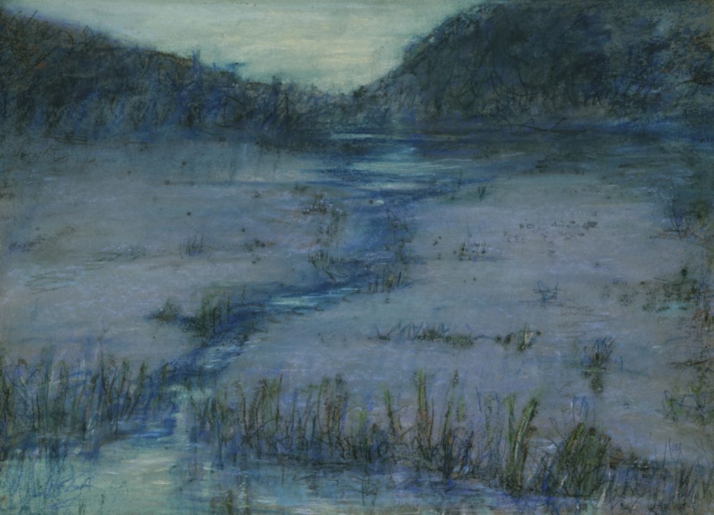 Alice Pike Barney's "Marshlands at Sundown" (1908). Image courtesy of Smithsonian American Art Museum/Laura Dreyfus Barney and Natalie Clifford Barney.