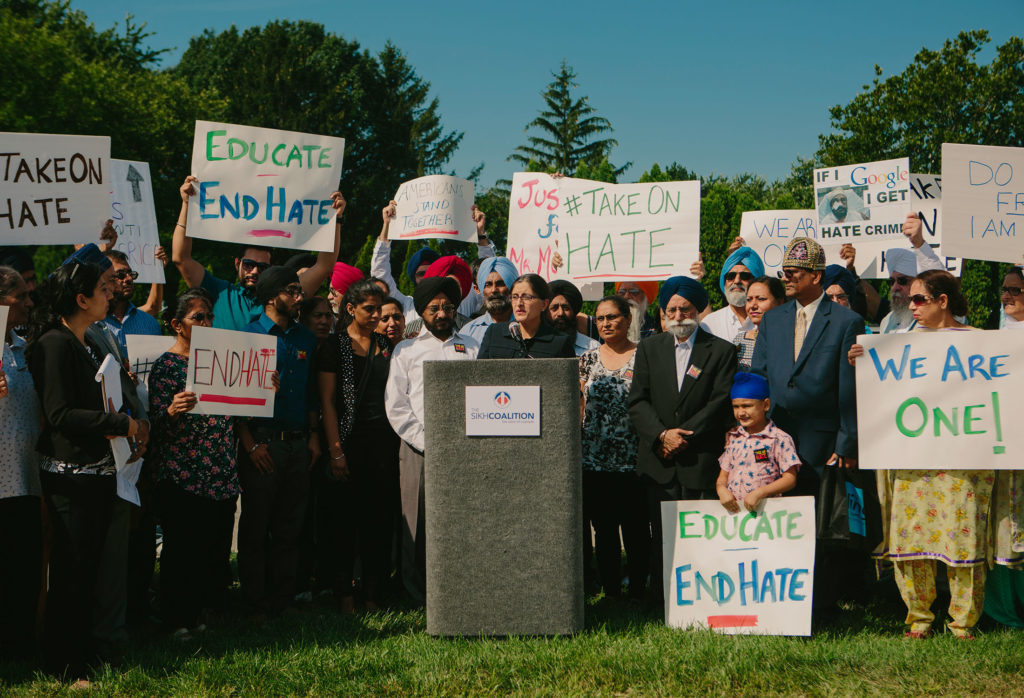 Sikh American rally #takeonhate #educateendhate