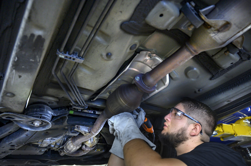 Police etch defense against catalytic converter thefts