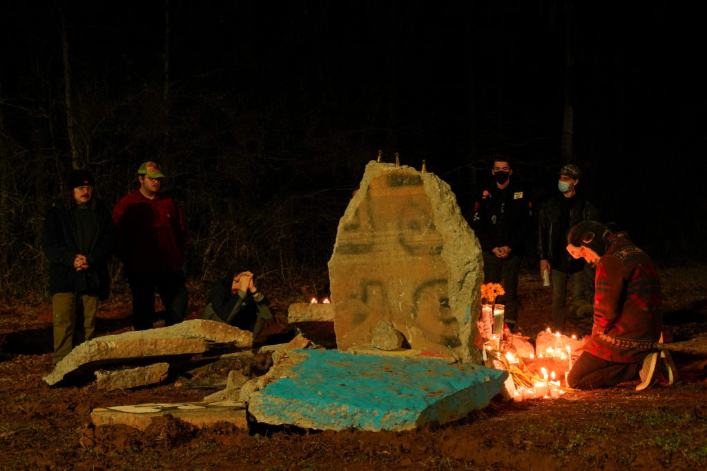 Protests after a person died during a police raid, in Atlanta