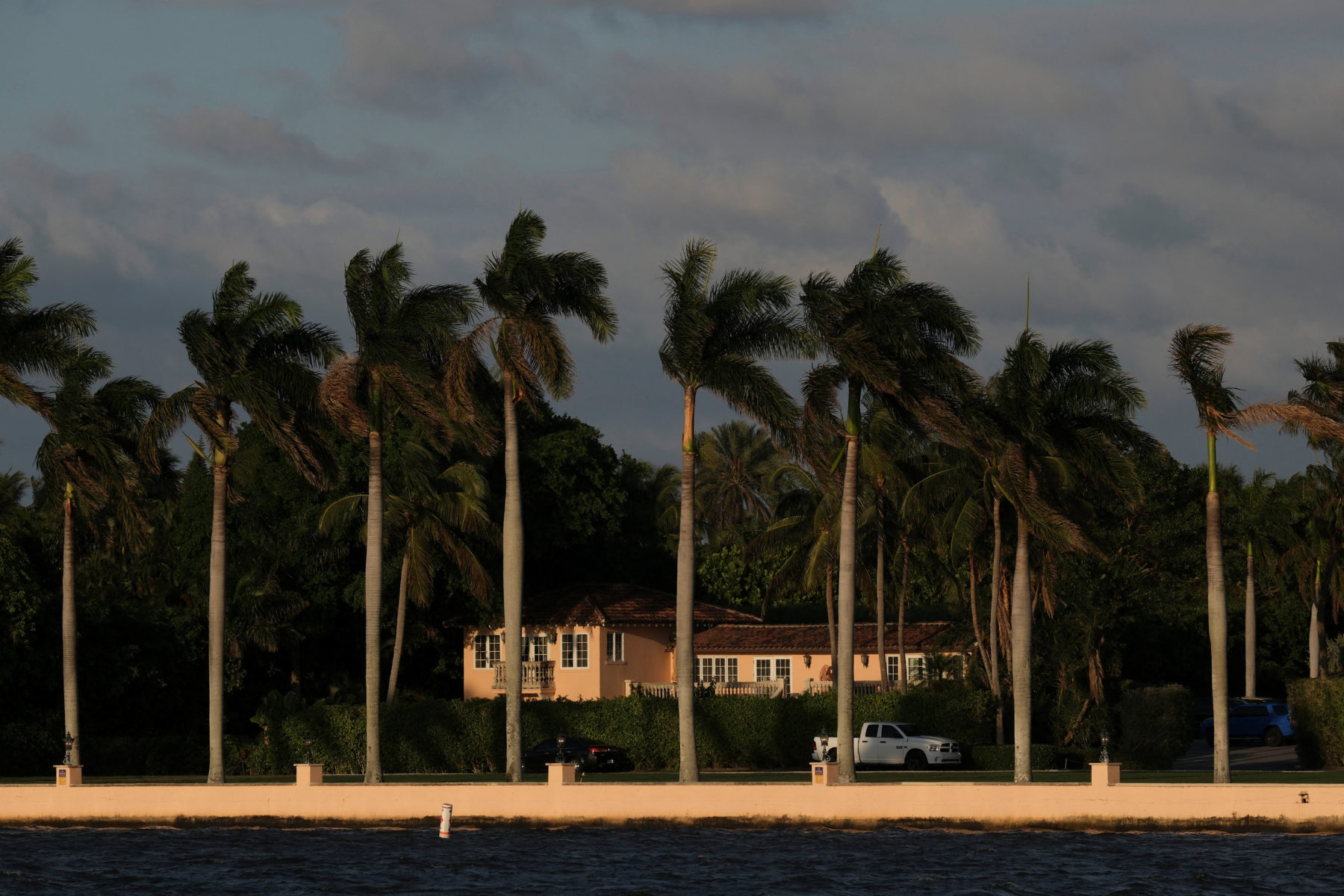 Supporters of former U.S. President Donald Trump gather outside his Mar-a-Lago resort