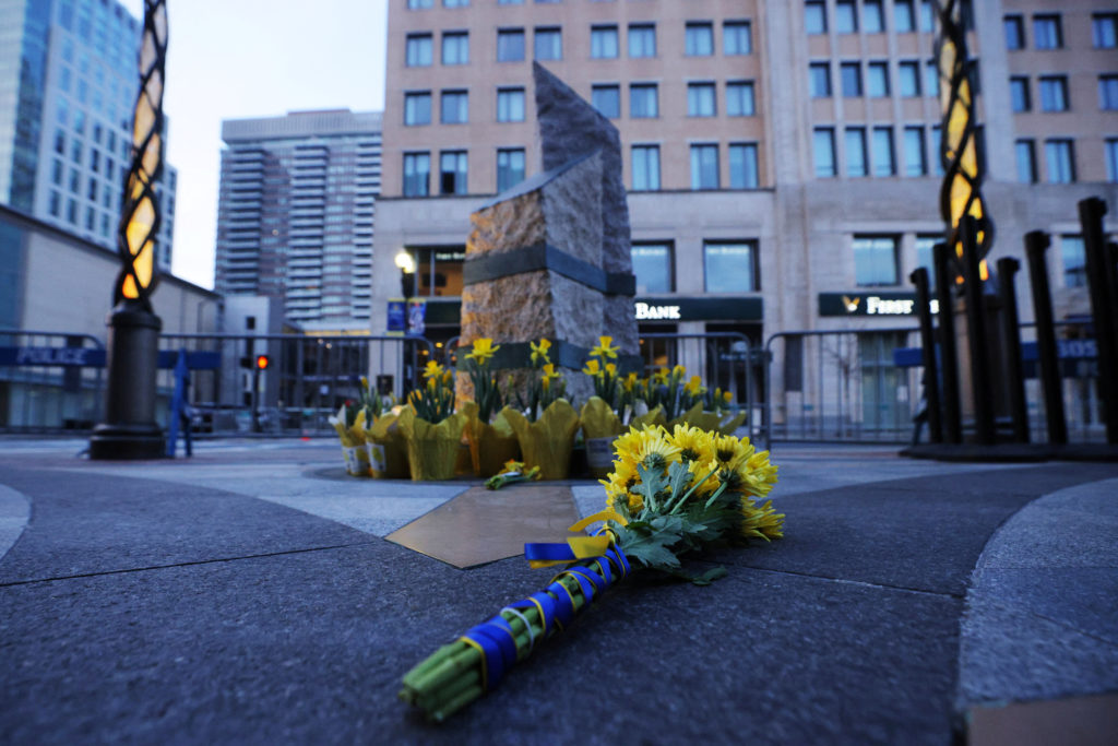Observations of the ten year anniversary of the 2013 Boston Marathon bombings in Boston