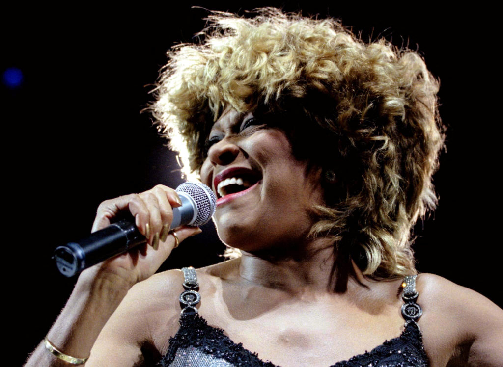 FILE PHOTO: Pop Star Tina Turner performs on stage of the Kremlin Palace of Congresses, in Moscow