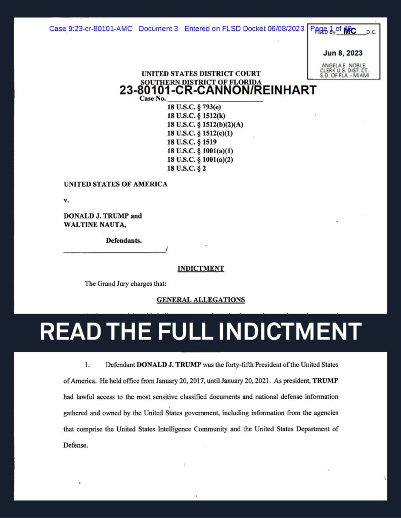 trump fed indictment read full