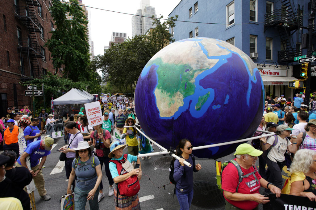 Activists kick off Climate Week with protest against fossil fuels in New York City