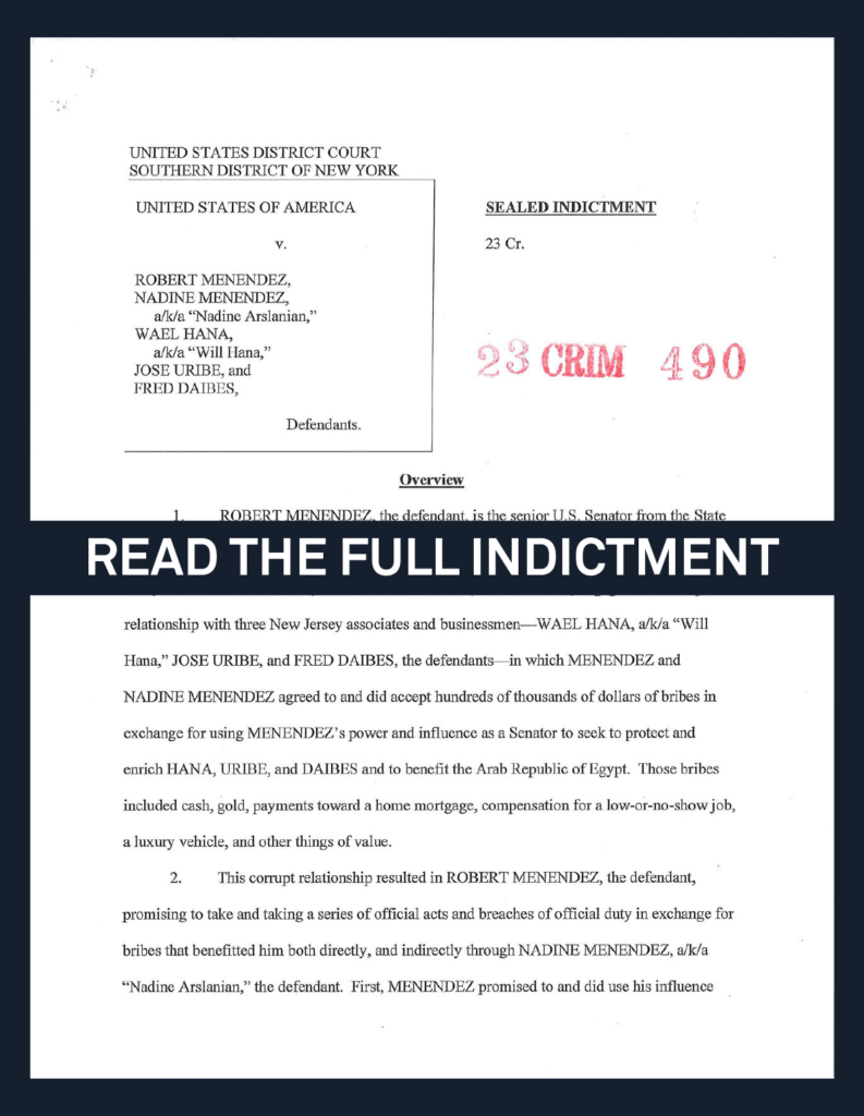 menendez indictment read full