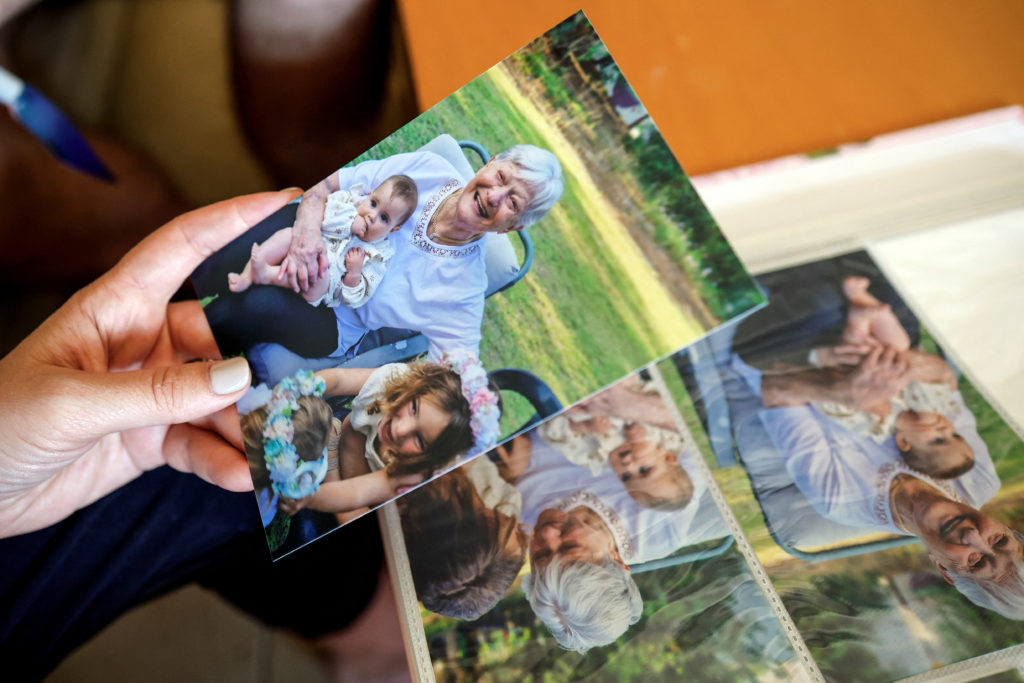 Adva Adar calls for the return of her sick, 85-year-old grandmother, Yafa Adar, who the family believes is being held host...