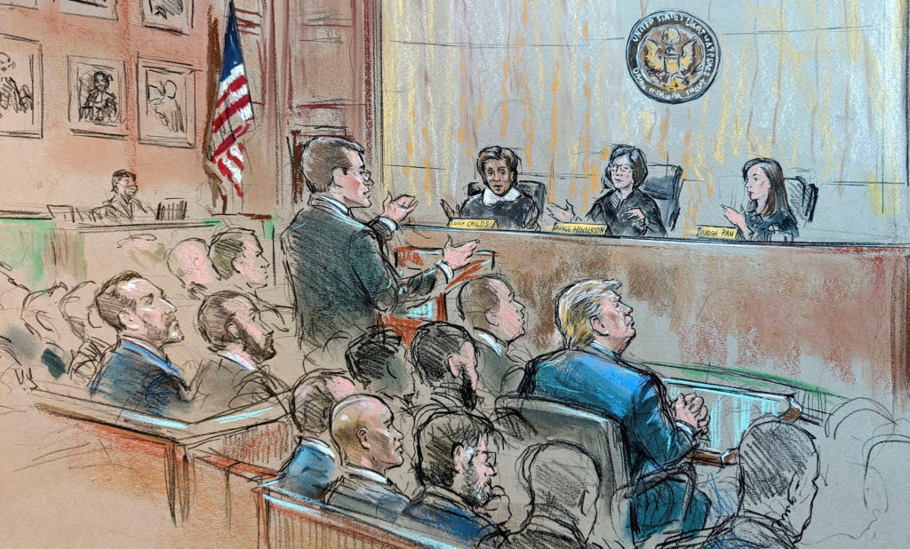 Appeals court hearing in former U.S. President Trump's 2020 election subversion case is held at District Court in Washington