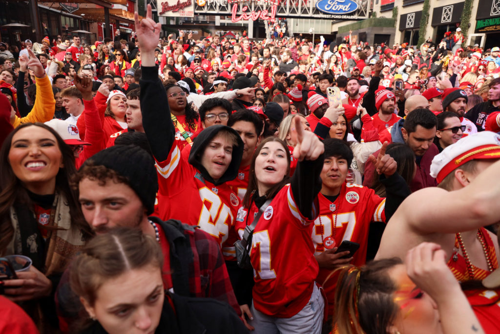 Super Bowl LVIII kickoff in Kansas City