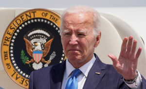 U.S. President Joe Biden disembarks Air Force One at Joint Base Andrews
