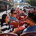 Friends on board with Big Bus Tours Sydney