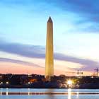 The Washington Monument in Washington DC at dusk