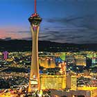 The Las Vegas Stratosphere at night