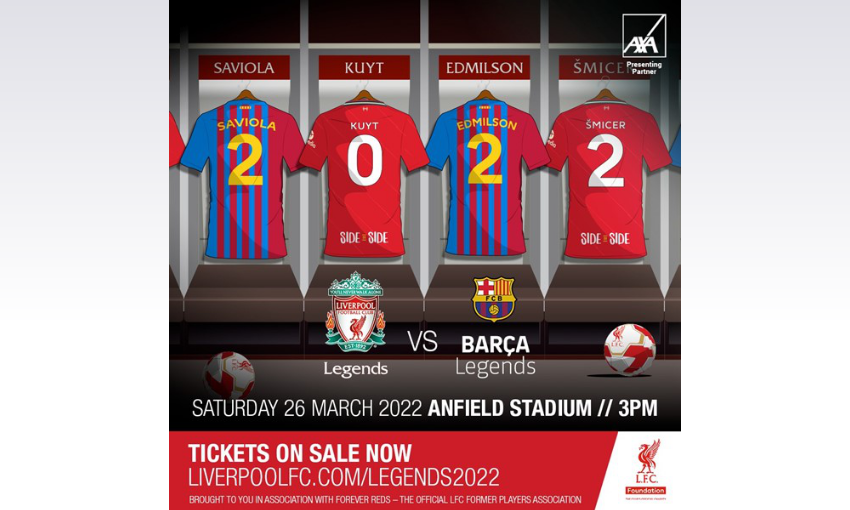Liverpool Fc Legends Vs Barcelona Legends Liverpool Fc Foundation