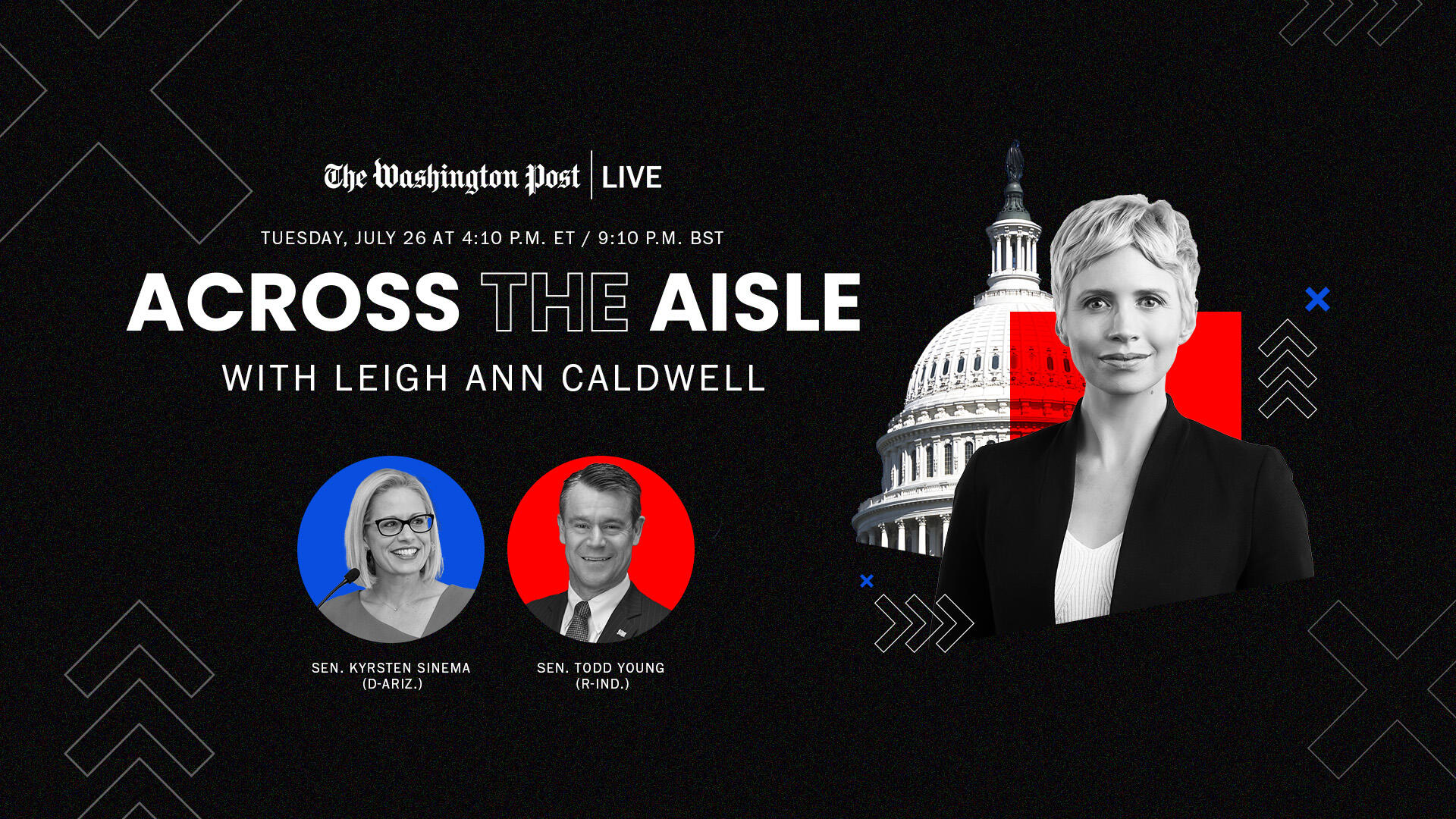 Across The Aisle With Leigh Ann Caldwell Sen Kyrsten Sinema D Ariz Sen Todd Young R Ind