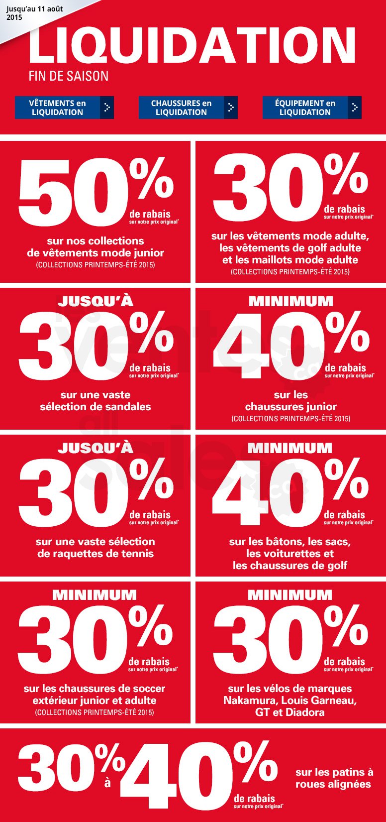 Sports Experts Liquidation Fin De Saison Lesventes Ca