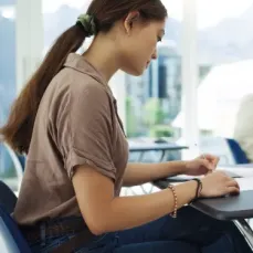 Female test taker