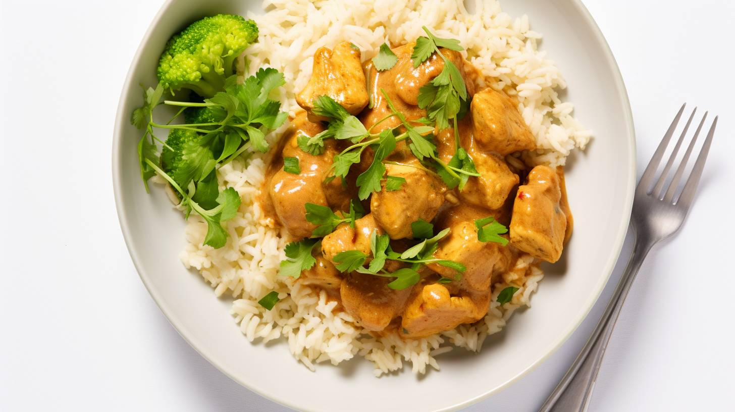 chicken curry with white rice