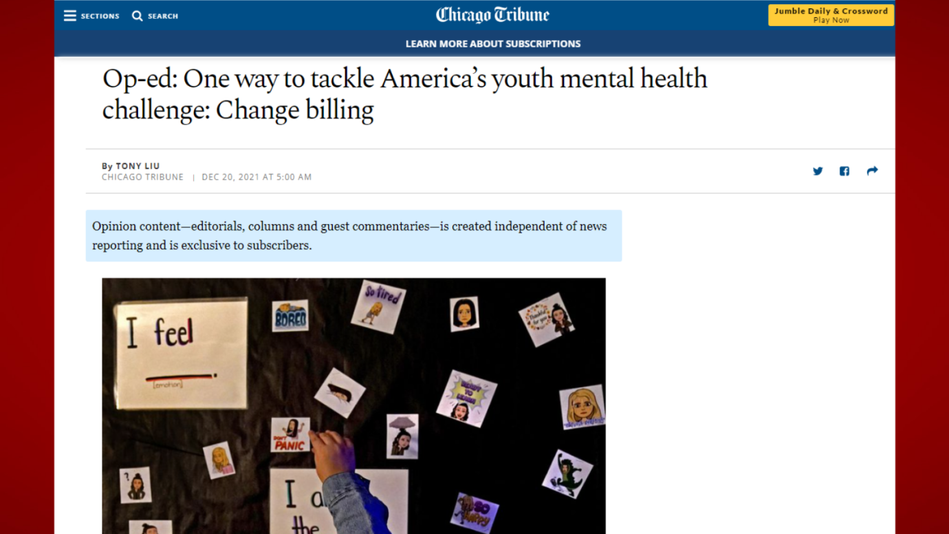Pritzker M1 Addresses Mental Health Crisis In Tribune Op Ed Pritzker School Of Medicine The University Of Chicago