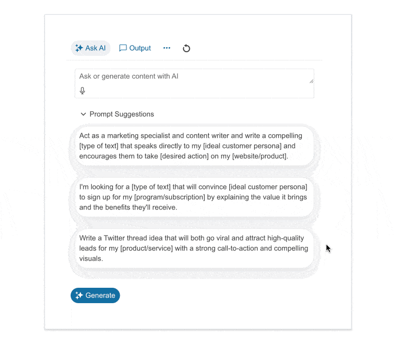 Telerik UI for Blazor - AI Prompt component - Component revamp- Templates
