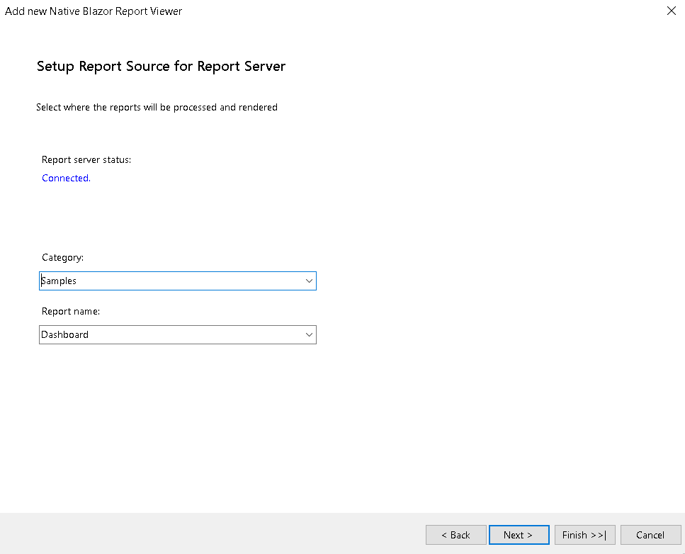 Report Server Report Selection