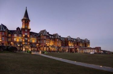 Exterior of Royal Portrush Golf Club in the dusk