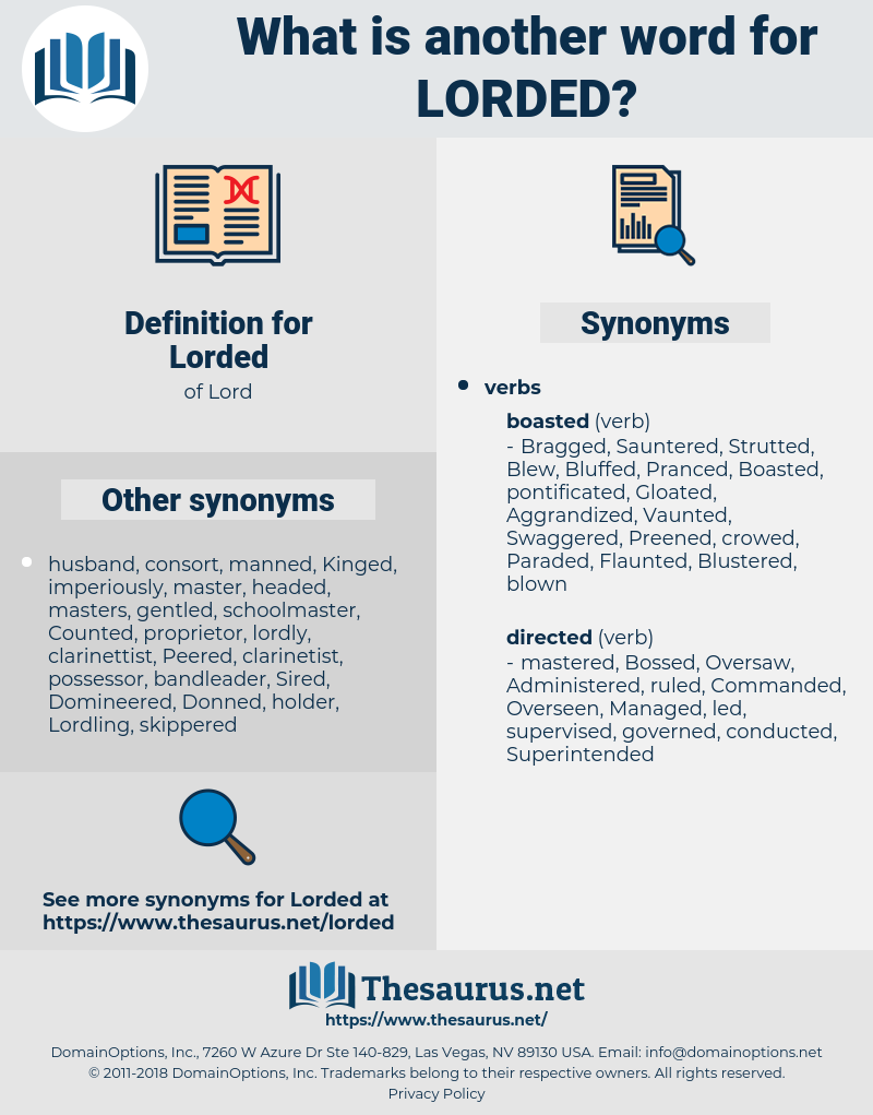Lorded, synonym Lorded, another word for Lorded, words like Lorded, thesaurus Lorded