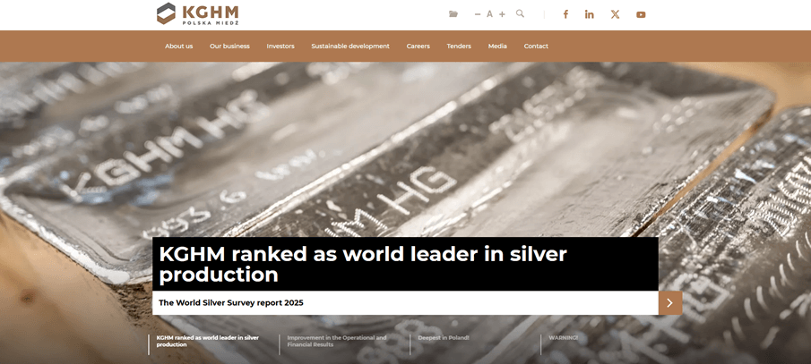 KGHM's website