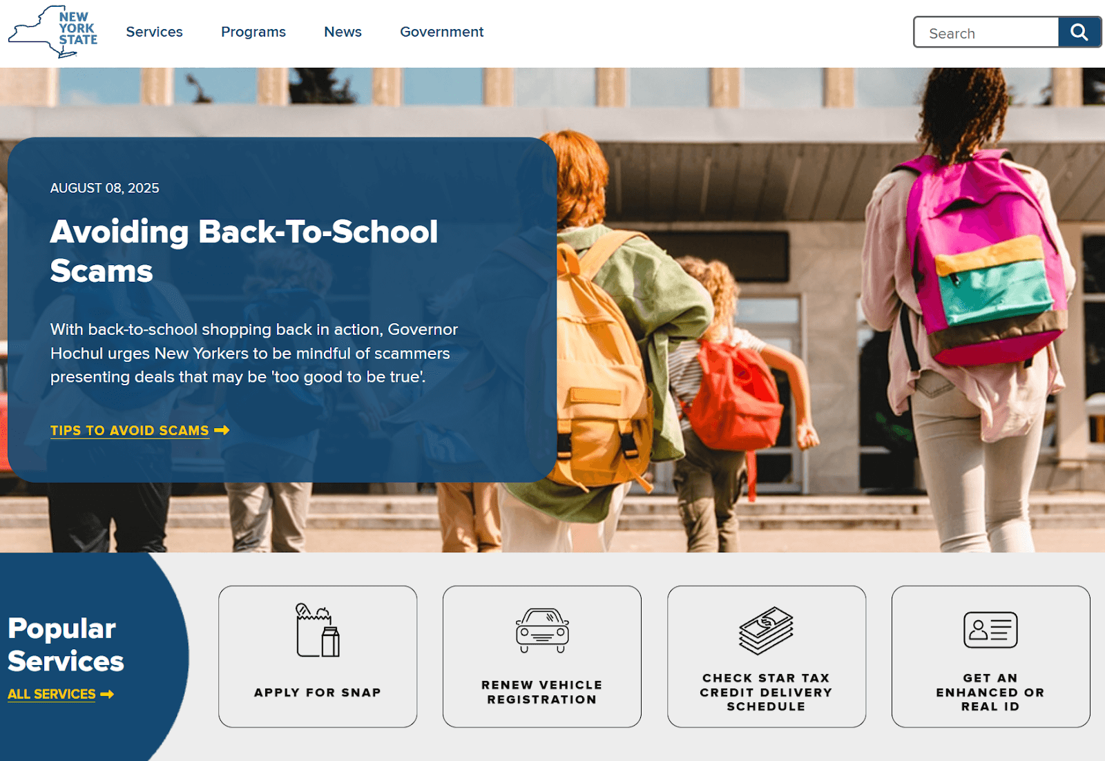 Drupal website for NY State