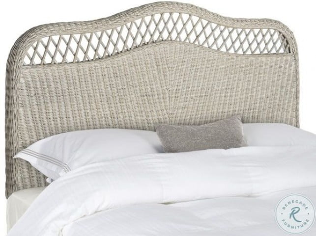 Sephina Antique Gray Rattan Queen Headboard From Safavieh Coleman Furniture