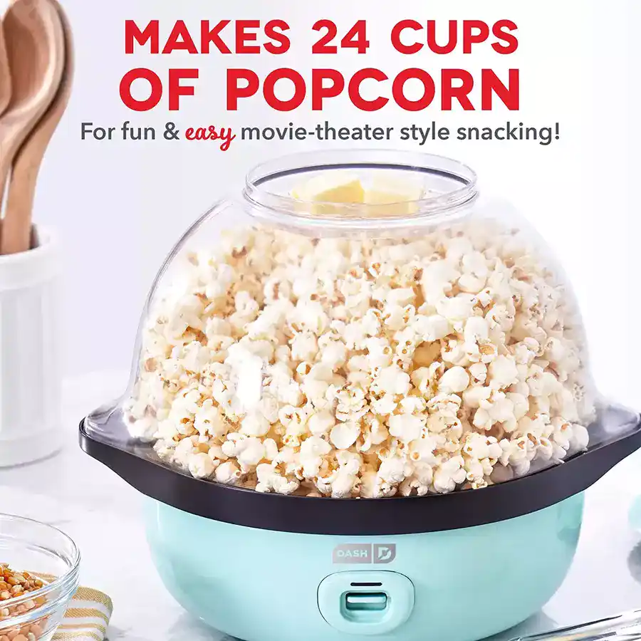 DASH SmartStore Deluxe Stirring Popcorn Maker 24 cups of popcorn
