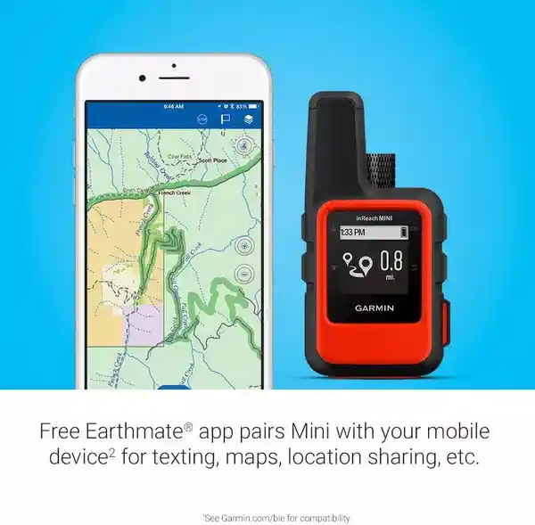 Garmin inReach Mini free earthmate app