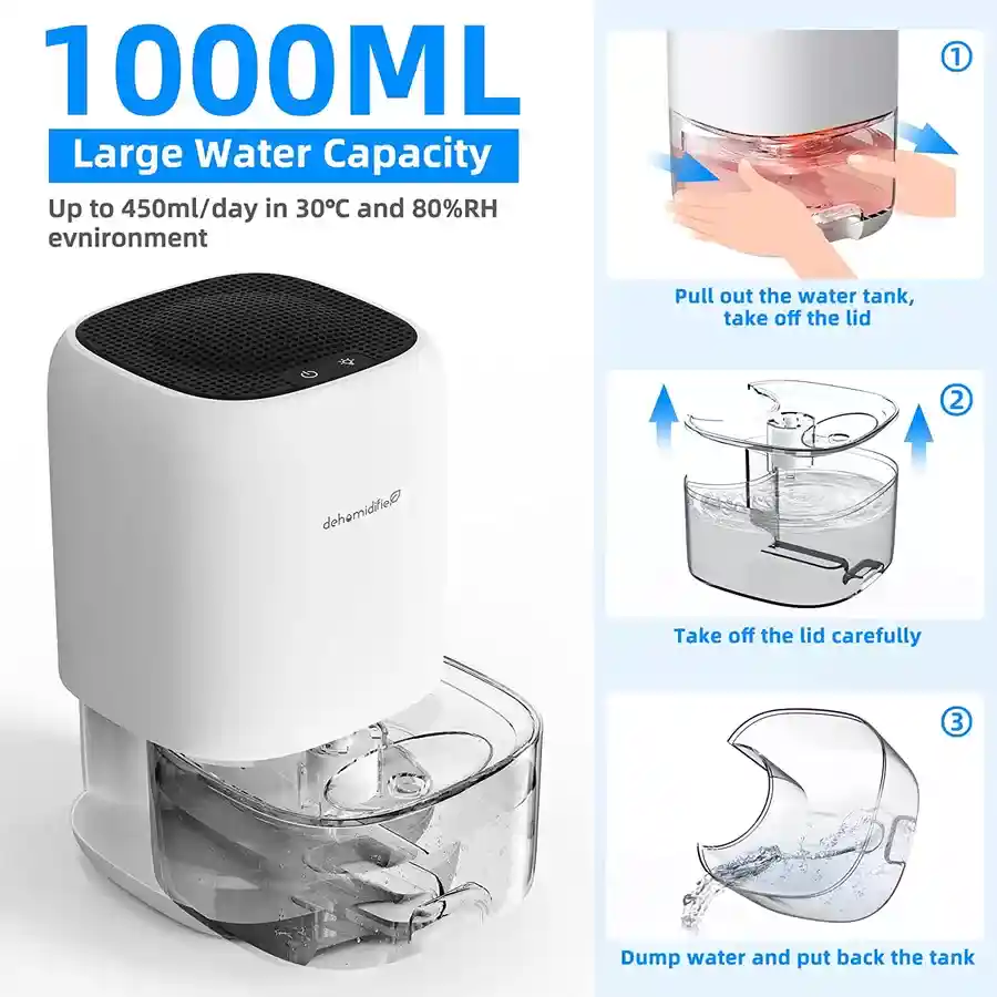 CONOPU Portable Dehumidifier Auto Off large water capacity