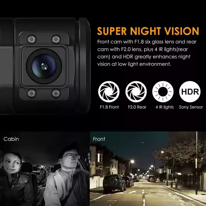 Vantrue N2 Pro Dual Dash Cam, 1440P Single Front Dash Camera night vision