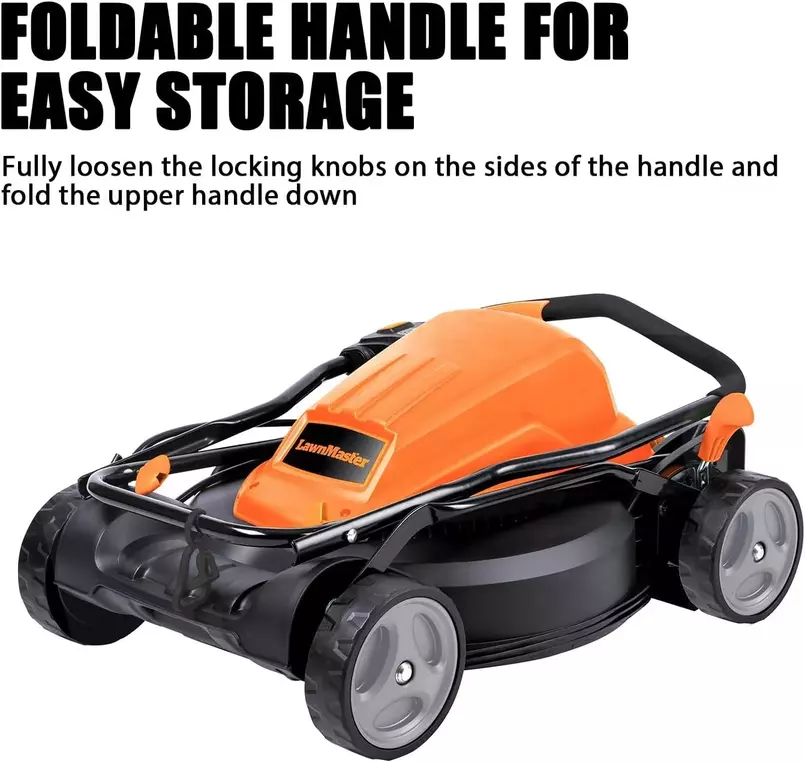 LawnMaster Electric Lawn Mower foldable