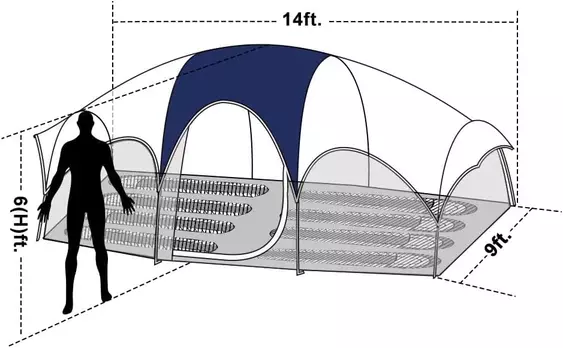 Campros Tent for Family measurements