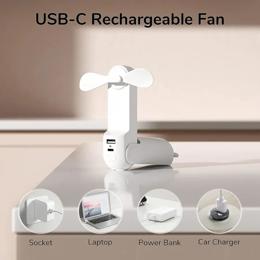 Jisulife 3 in 1 Handheld Fan rechargeable fan