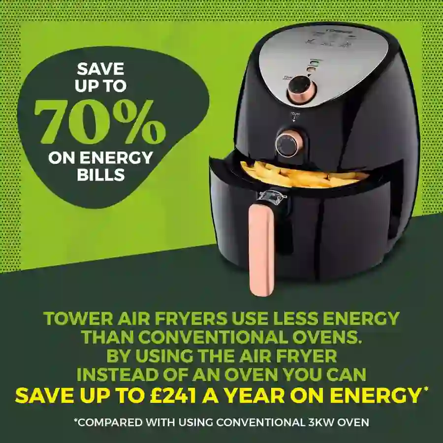 Tower Air Fryer 70% energy saver