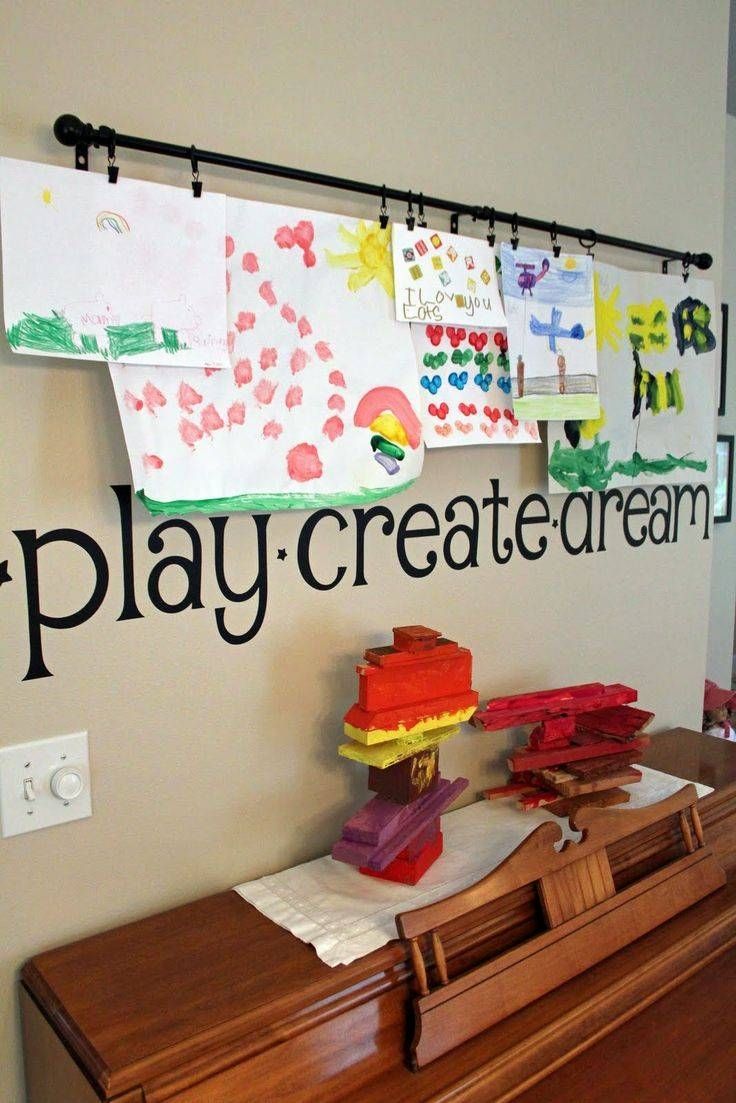 232 Best Displaying Children's Artwork At Home Images On Pinterest With Most Popular Preschool Wall Art (Gallery 6 of 30)