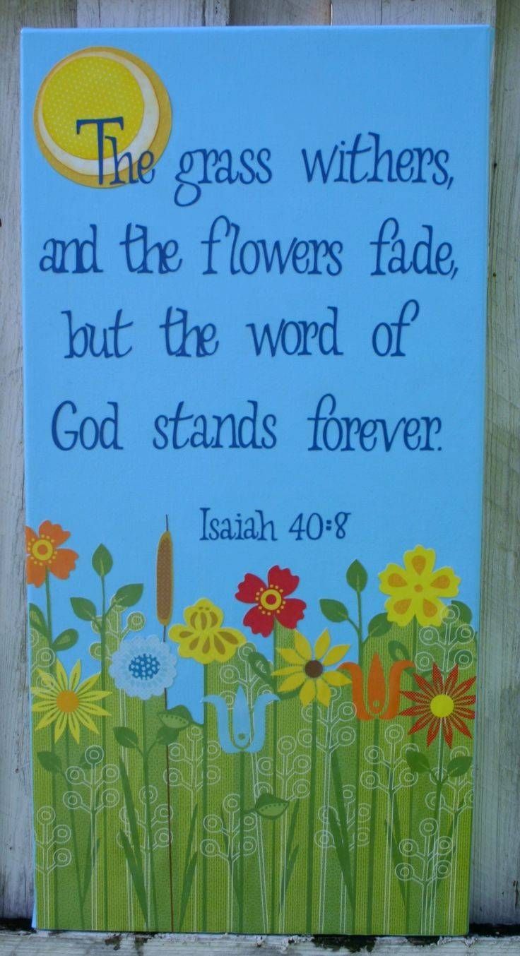 25+ Unique Scripture Painting Ideas On Pinterest | Flower Painting Intended For 2017 Scripture Canvas Wall Art (Gallery 10 of 20)