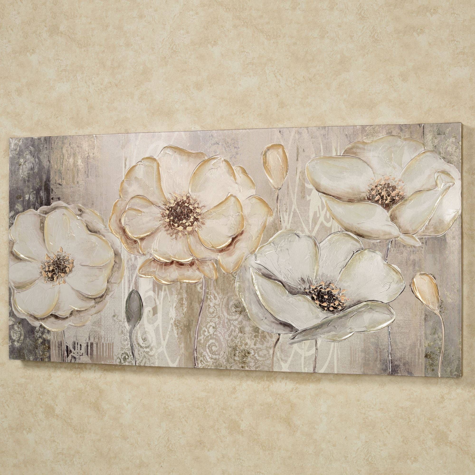 Floral Elegance Canvas Wall Art Within Most Popular Floral Wall Art Canvas (Gallery 13 of 20)